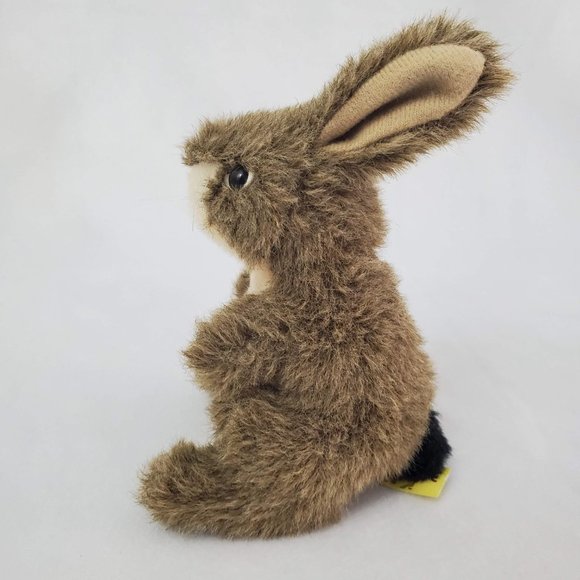 Folkmanis Mini Jack Rabbit Finger Puppet 5" Plush Toy - Picture 3 of 11